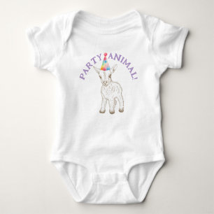 Body Para Bebé Fiesta Animal Baby Bodysuit - Funny Goat 1Set