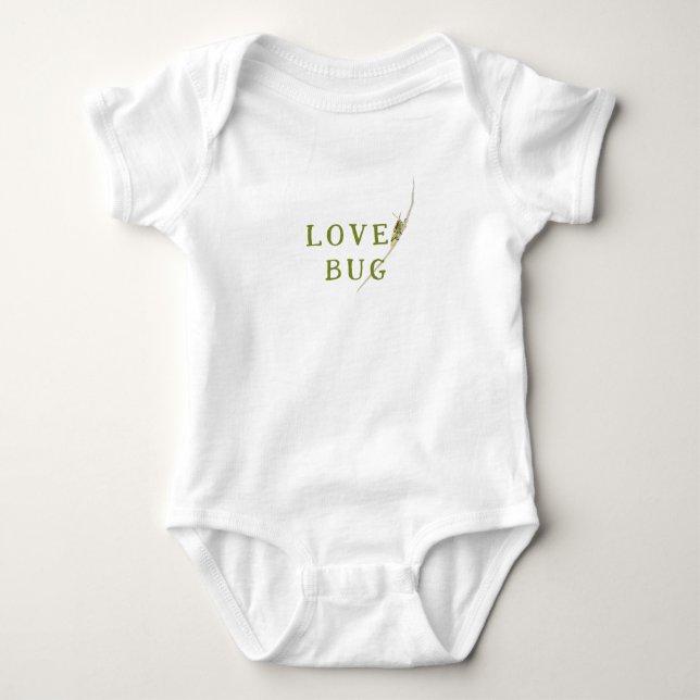 Body Para Bebé Fiesta Botánica Bebé Saltamontes Amor Bug  (Anverso)