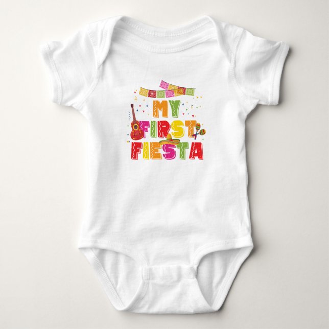 Body Para Bebé Fiesta Cumpleaños One Piece Bodysuit (Anverso)