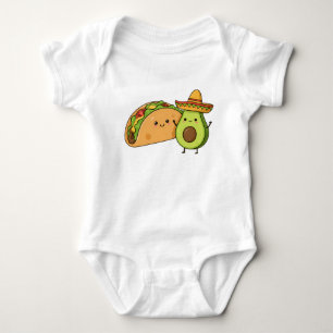 Body Para Bebé Fiesta de Aguacate y Taco Divertido 