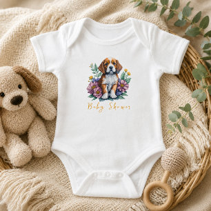 Body Para Bebé Fiesta de Bebé de Perrito de Terracota Moderna