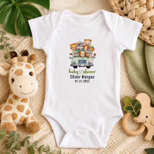 Body Para Bebé Fiesta de Bebé Niño Animales Safari Selva Tropical
