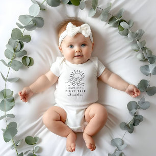 Body Para Bebé Fiesta de cumpleaños Boho First Trip Around The Su
