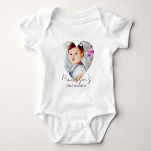 Body Para Bebé Fiesta de Cumpleaños Minimalista y Adorable con Fo