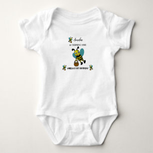 Body Para Bebé Fiesta de cumpleaños personalizada tema Abeja 1er 