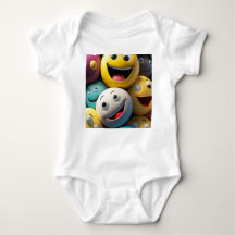 Fiesta de Emojis Felices - Baby Bodysuit
