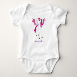 Body Para Bebé fiesta de unicornio alado Baby Bodysuit