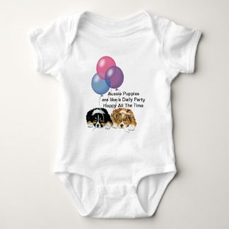 Body Para Bebé Fiesta diario de los perritos australianos del