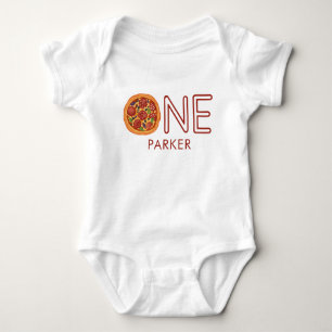 Body Para Bebé Fiesta Pizza Moderno Primer cumpleaños Bab persona