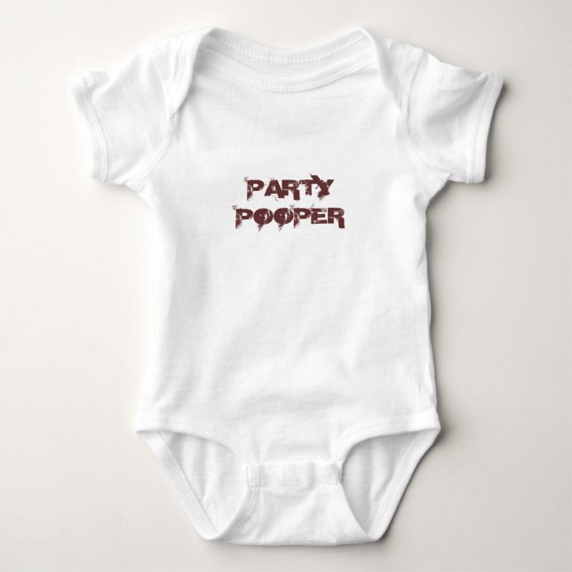 Body Para Bebé FIESTA POOPER Y camiseta (Anverso)