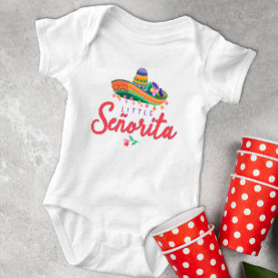 Body Para Bebé Fiesta Sombrero Pequeña Señorita Bodysuit