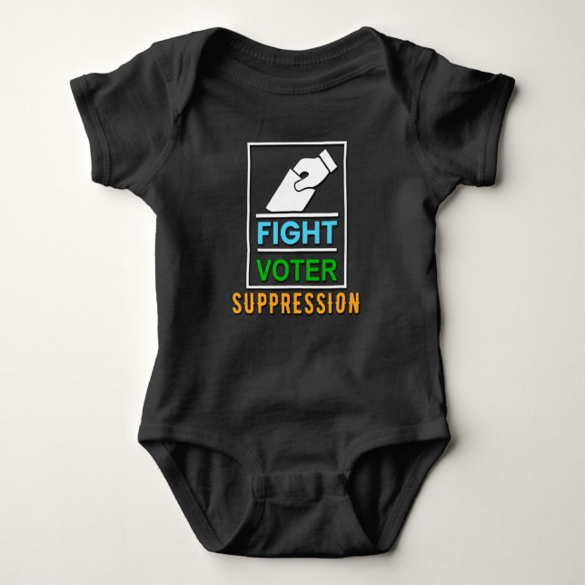 Body Para Bebé Fight Voter Suppression - Election Design (Anverso)