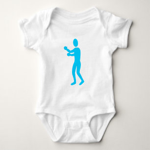 Body Para Bebé Figura de boxeo - Azul cielo