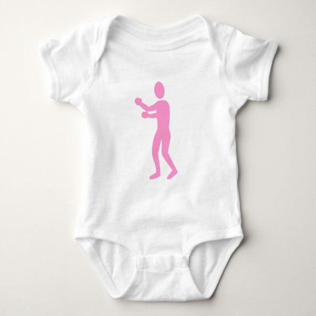 Body Para Bebé Figura de boxeo - Rosa (Anverso)