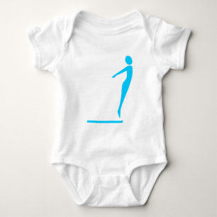 Body Para Bebé Figura de buceo - Azul cielo
