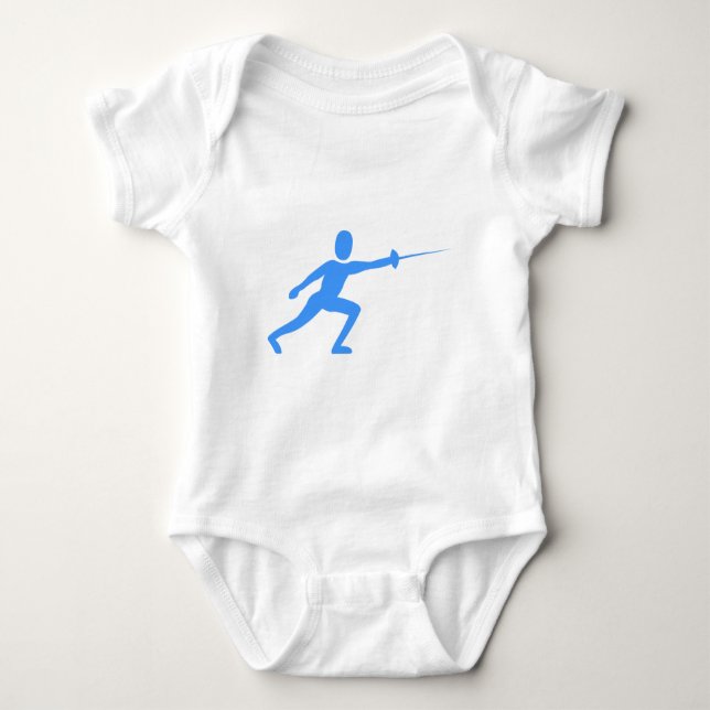 Body Para Bebé Figura de cercado - Azul bebé (Anverso)