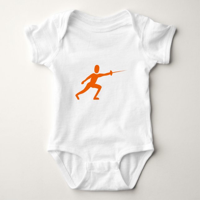 Body Para Bebé Figura de esgrima - Naranja (Anverso)