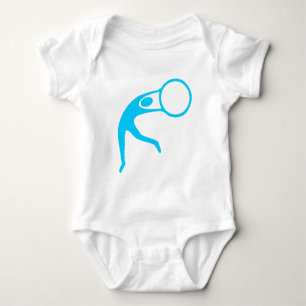 Body Para Bebé Figura de Gimnasia Rítmica - Azul Cielo