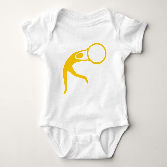 Body Para Bebé Figura rítmica de la gimnasia - Ámbar (Anverso)