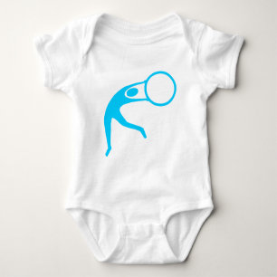 Body Para Bebé Figura Rítmica Gimnástica - Azul cielo