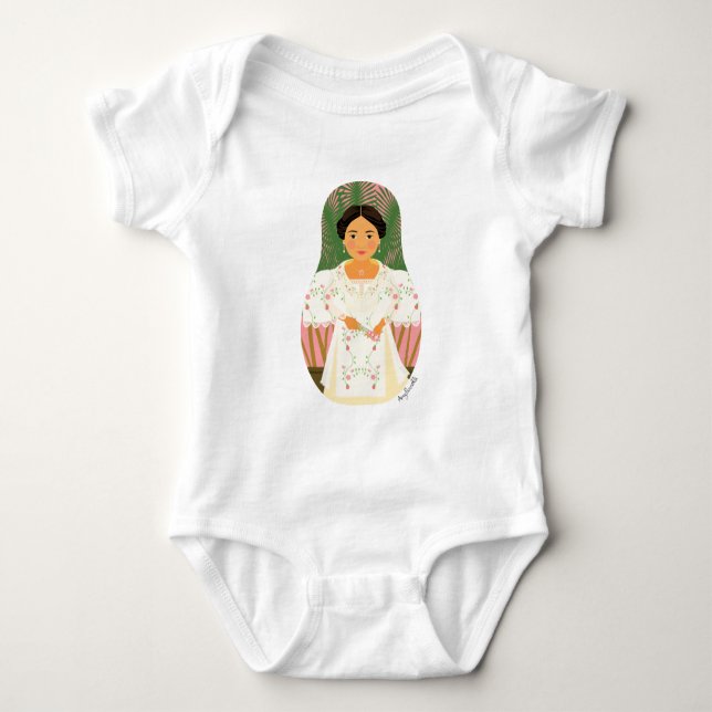 Body Para Bebé Filipina Matryoshka Baby Bodysuit (Anverso)