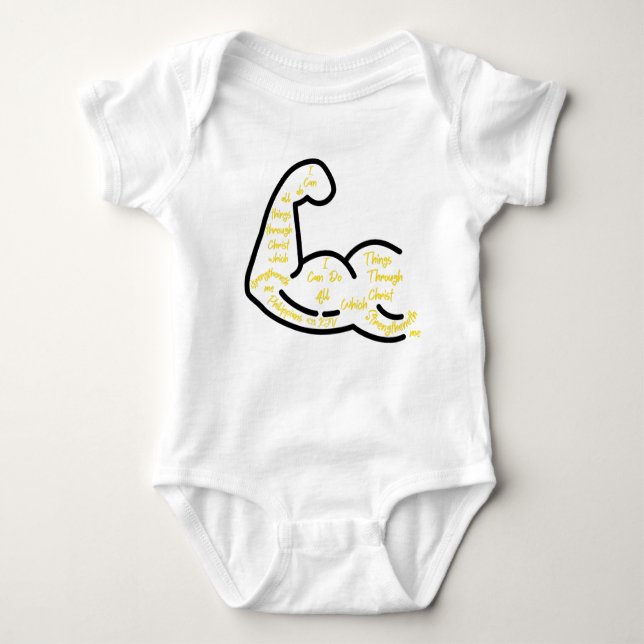 Body Para Bebé Filipinas 4:13 Verso de la Biblia KJV (Anverso)