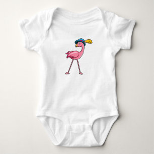 Body Para Bebé Flamenco con sombrero y pluma