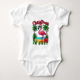 Body Para Bebé Flamenco de Navidad en Julio
