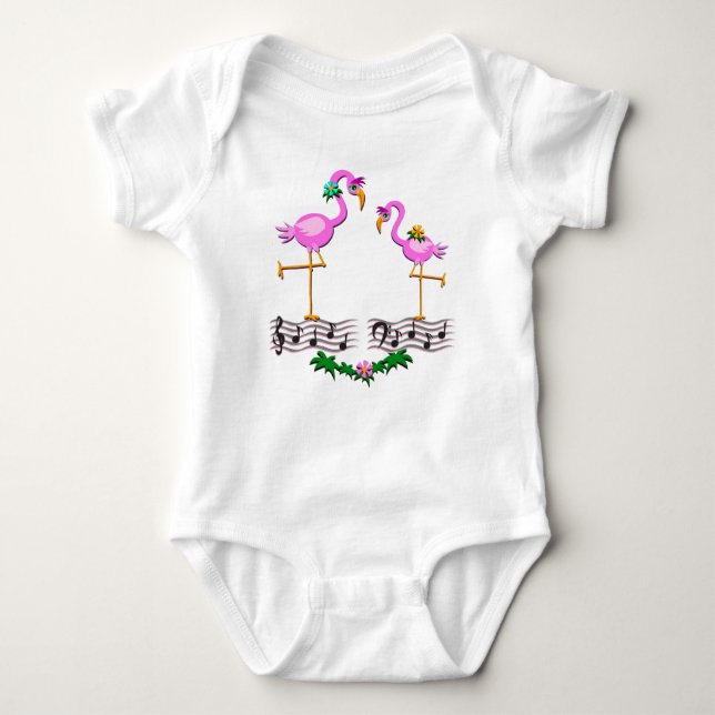 Body Para Bebé Flamencos del baile (Anverso)