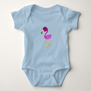 Body Para Bebé Flamingo acuarela