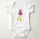 Body Para Bebé Flamingo at Raining with Rubber boots<br><div class="desc">This design is the perfect gift for a birthday,  Christmas and other celebrations. It is suitable for women,  men and kids.</div>