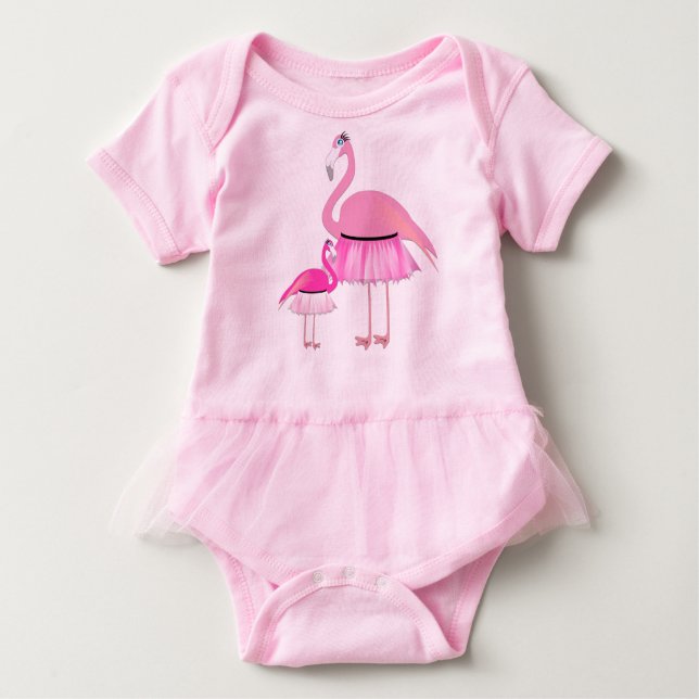 Body Para Bebé Flamingo Baby Tutu Bodysuit (Anverso)