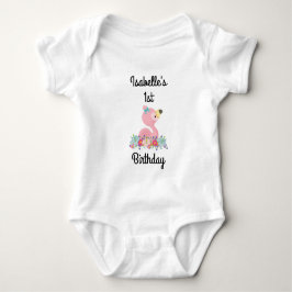 Body Para Bebé Flamingo Birthday Party Bodysuit