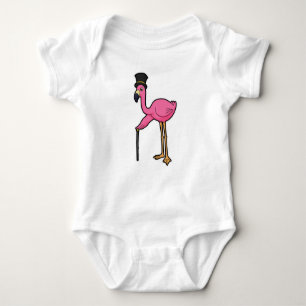 Body Para Bebé Flamingo como Groom con Gorra y caña