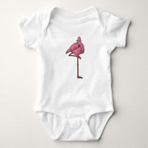 Body Para Bebé Flamingo con gafas de sol