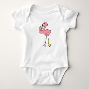 Body Para Bebé Flamingo con helado Waffle