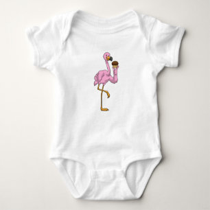 Body Para Bebé Flamingo con Muffin