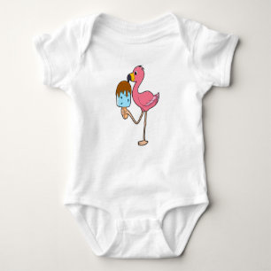 Body Para Bebé Flamingo con Popsicle