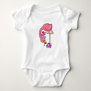 Body Para Bebé Flamingo con zapatos