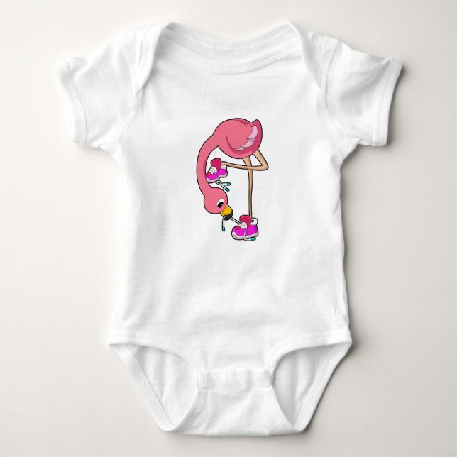 Body Para Bebé Flamingo con zapatos (Anverso)