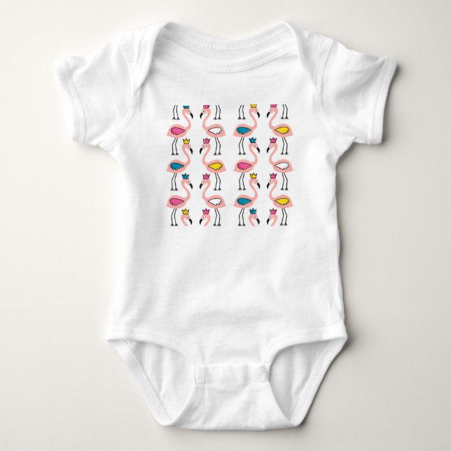 Body Para Bebé Flamingo Crown: Niños de la época (Anverso)