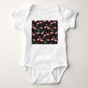 Body Para Bebé Flamingo Elegance: Vieja Monstera Fusión.