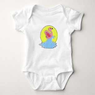 Body Para Bebé Flamingo en Surfing on Water