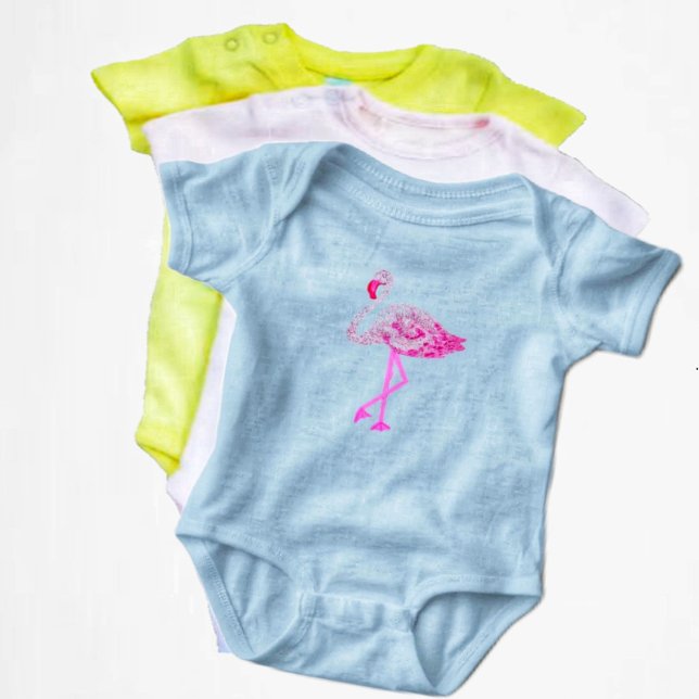 Body Para Bebé Flamingo Glory Baby Bodysuit (Dress up your baby in this adorable, Flamingo Glory Baby Bodysuit!)
