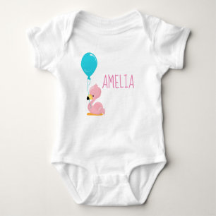 Body Para Bebé Flamingo rosa bonito