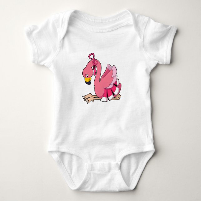 Body Para Bebé Flamingo with Ribbon (Anverso)