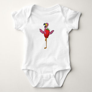 Body Para Bebé Flamingo with Strawberry