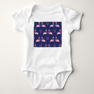 Body Para Bebé Flamingo Xmas Gorra Candy Pattern