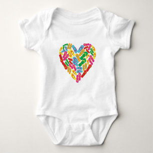 Body Para Bebé flip flops in heart shape