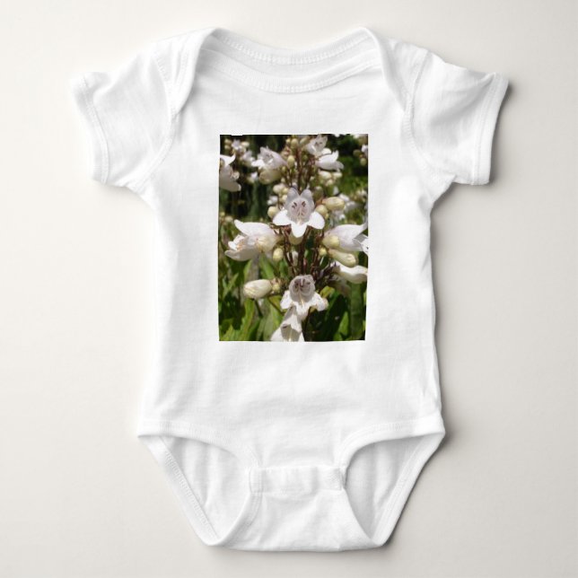 Body Para Bebé Flor Blanca (Anverso)